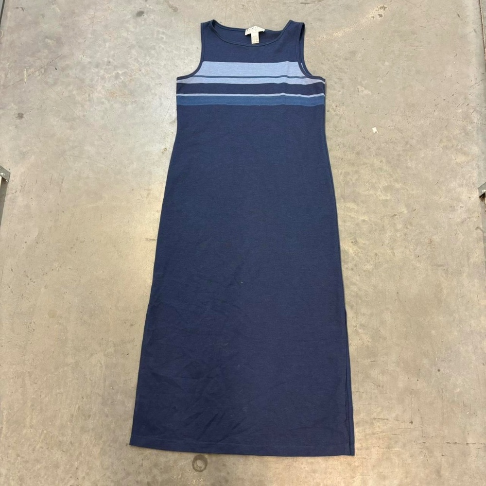 Navy Stripped Long Dress